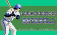 Championship Baseball cover